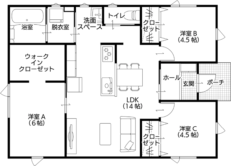 平屋・3LDK・1階