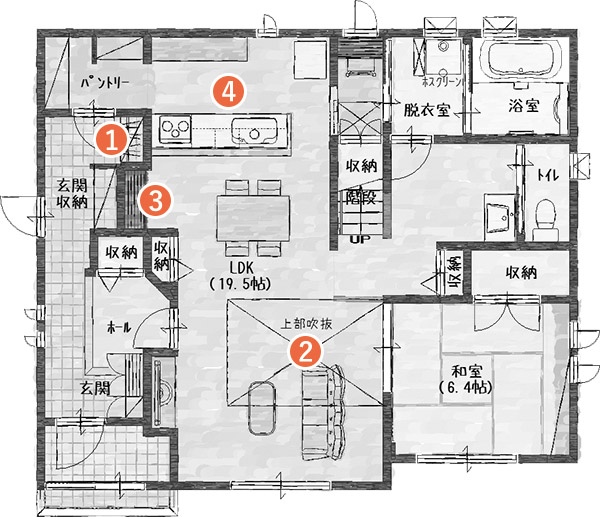 1F【八戸市田向モデルハウス（ママ楽の家）】