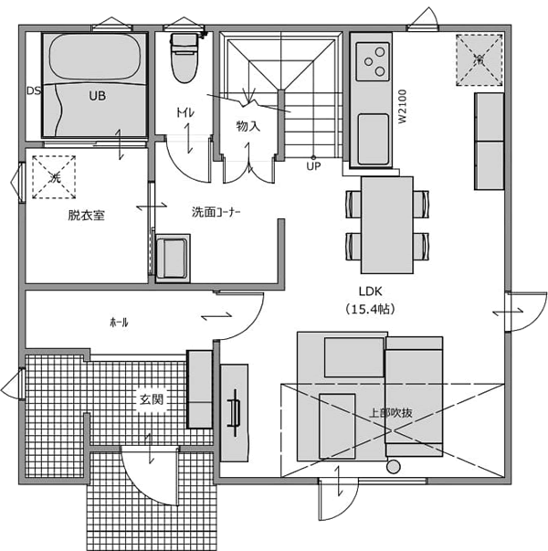 ママ楽の家 Free style1F間取り図
