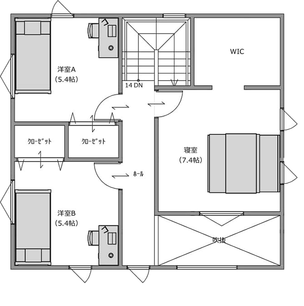 ママ楽の家 Free style2F間取り図