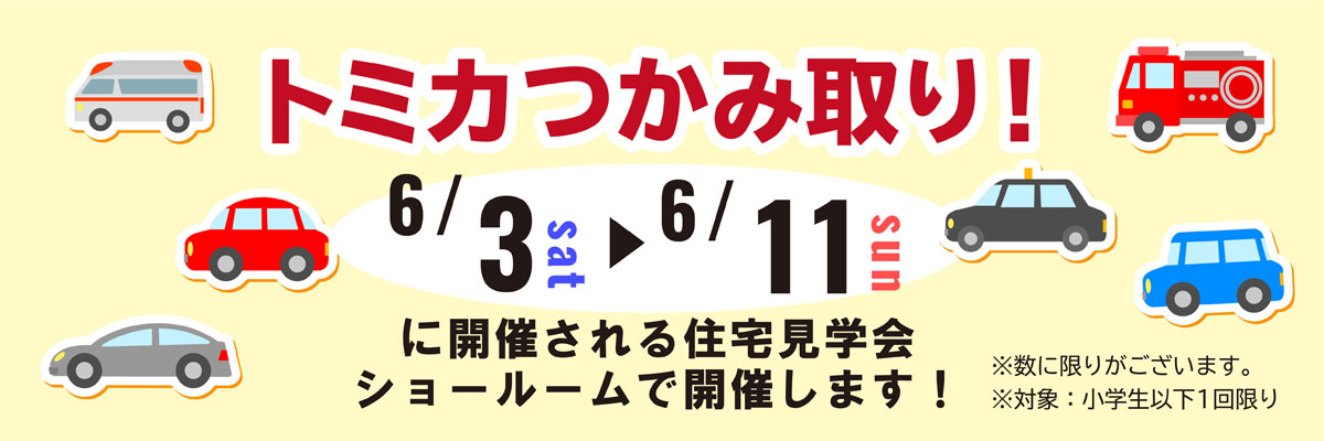 トミカつかみ取り！